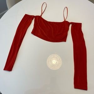 Cropped Long Sleeve Top